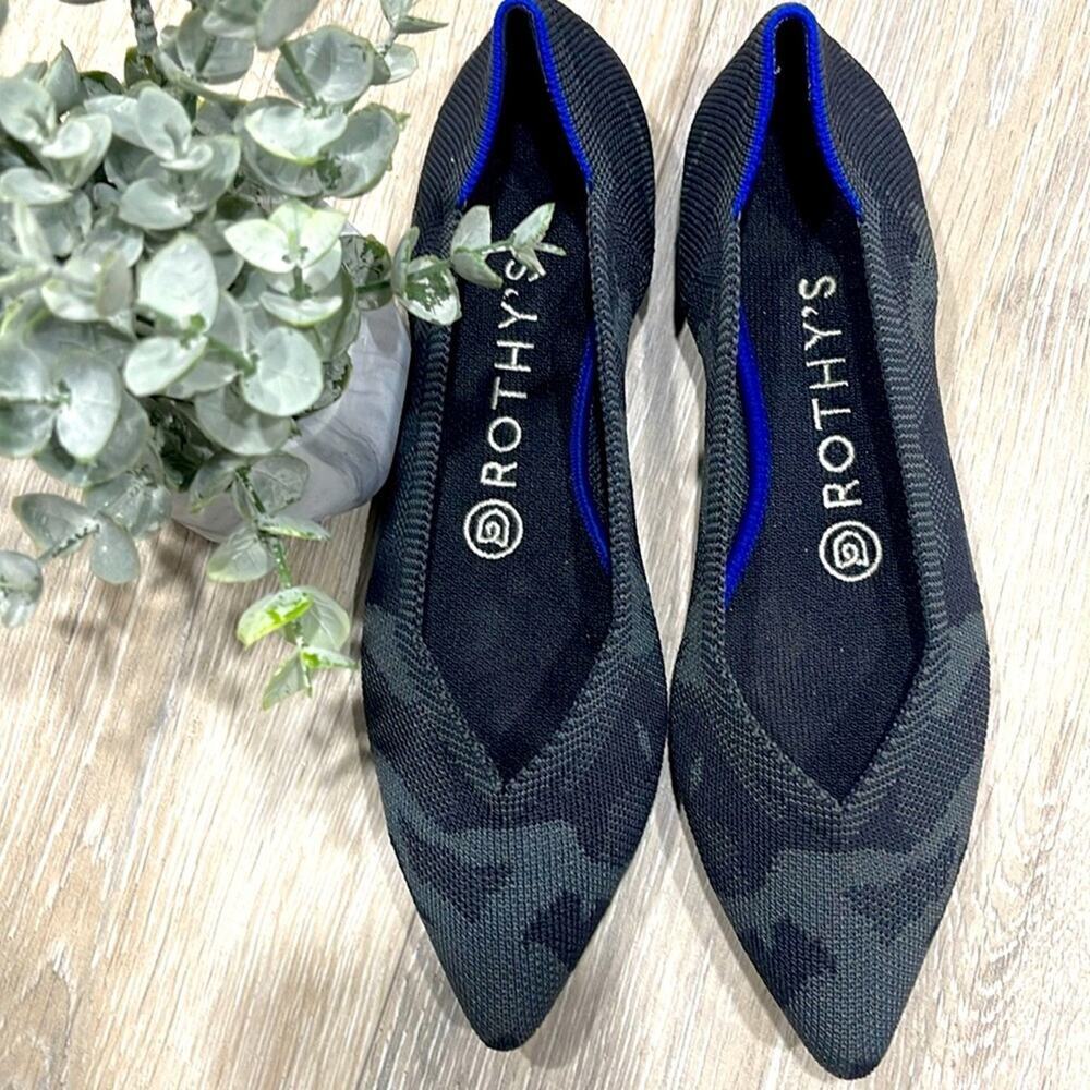 Rothy’s retired camouflage gray size 6 pointed f…